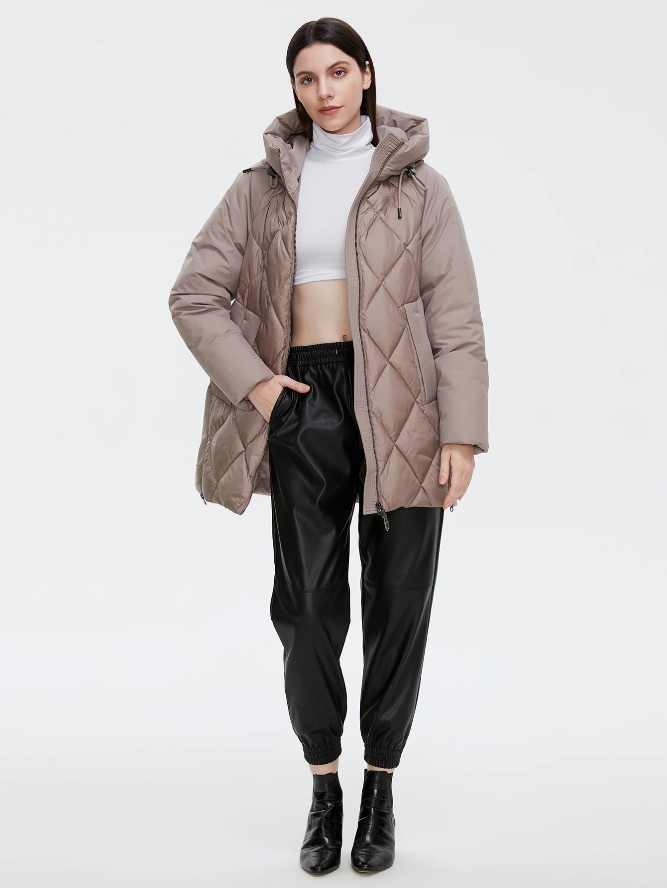 Cinemore Jacket Women's Plus Size Collection Warm Jacket Mid-length Grace With Unusual Design Women Coats brand Parka 8198