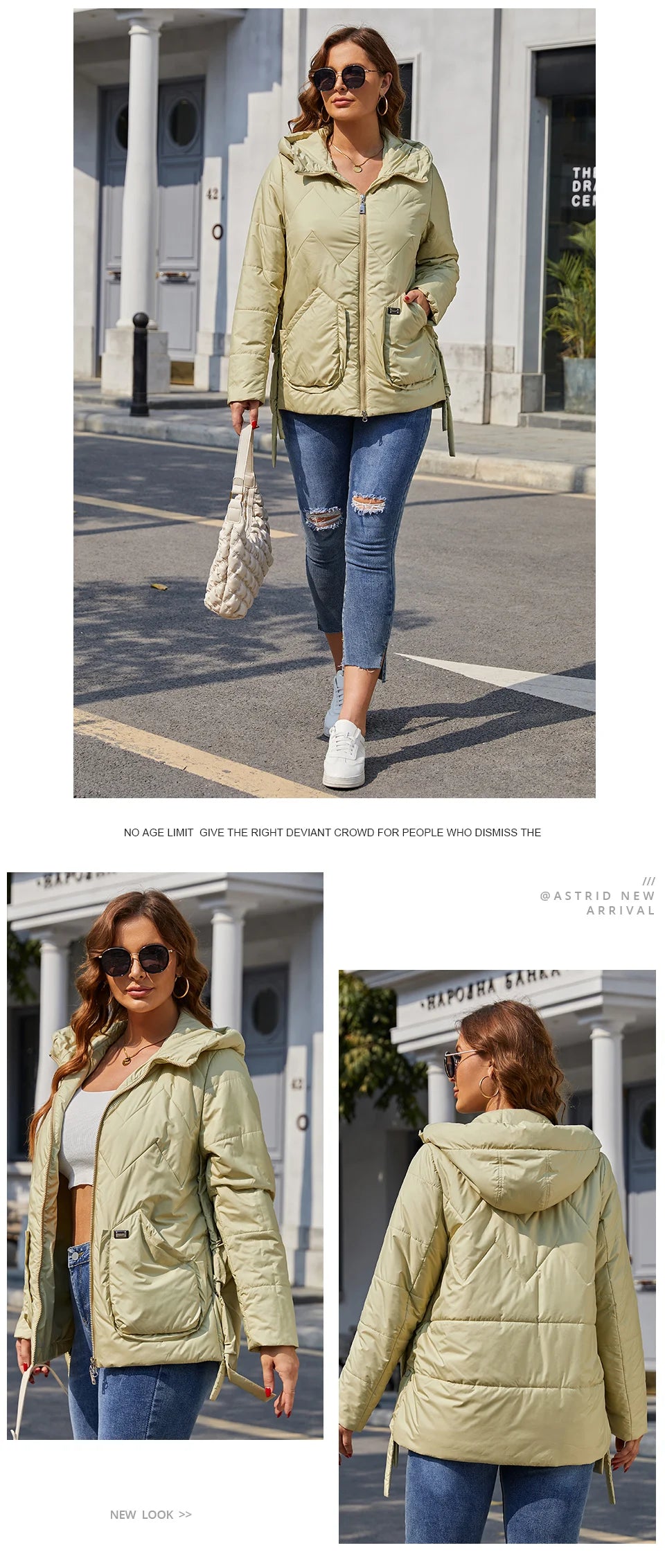 Astrid 2022 Spring Women Parkas Plus Size Short Grey Padded Down Coats Hooded Women's Jacket Fashion Outerwear Quilted AM-10075