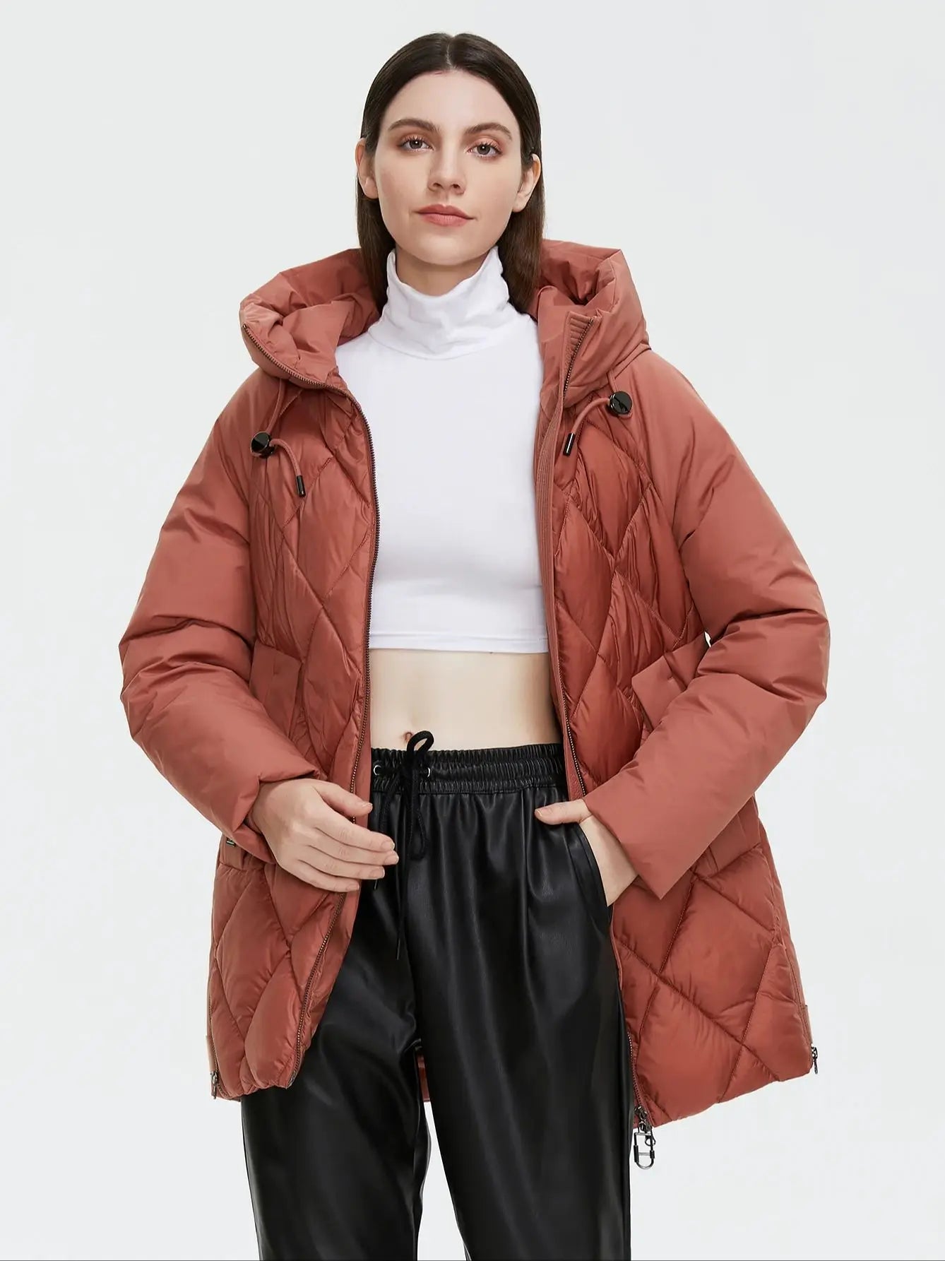 Cinemore Jacket Women's Plus Size Collection Warm Jacket Mid-length Grace With Unusual Design Women Coats brand Parka 8198