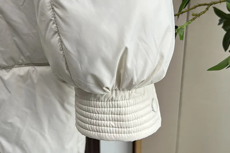 Plus Size Women x-long Parka Winter Loose Design Ribbon Hooded Thicken Warm Cotton-padded Jacket 137
