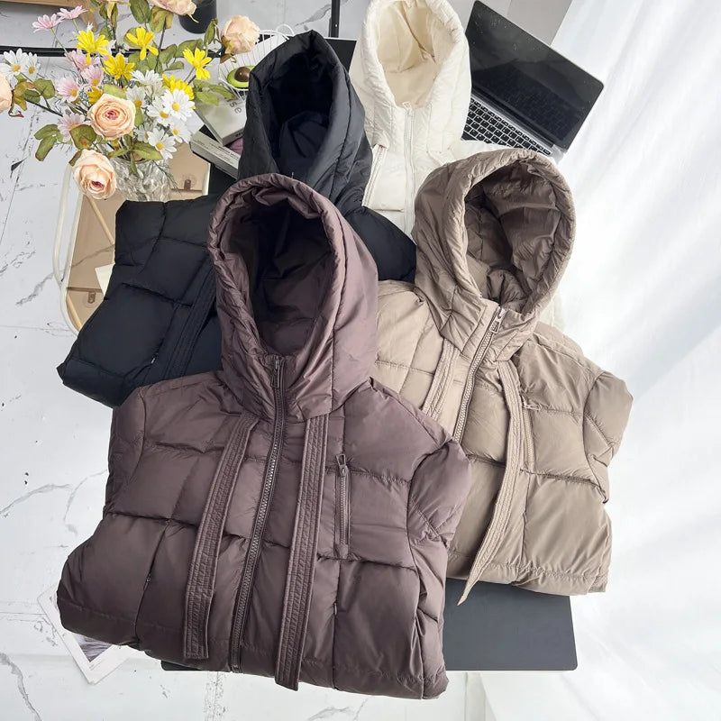 Plus Size Women x-long Parka Winter Loose Design Ribbon Hooded Thicken Warm Cotton-padded Jacket 137