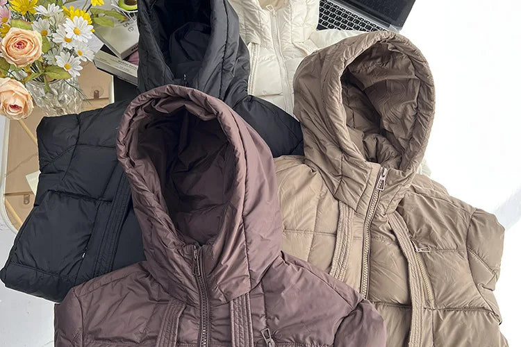 Plus Size Women x-long Parka Winter Loose Design Ribbon Hooded Thicken Warm Cotton-padded Jacket 137